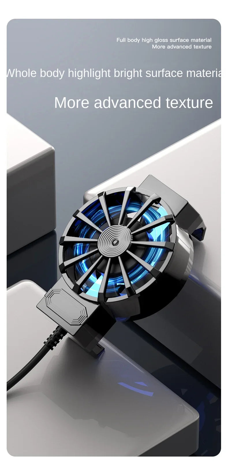 Portable Cooling Fan Mini Cooling Fans for Mobile Phone Silent Cooler Cell Phone Gaming Radiator Game Cooler