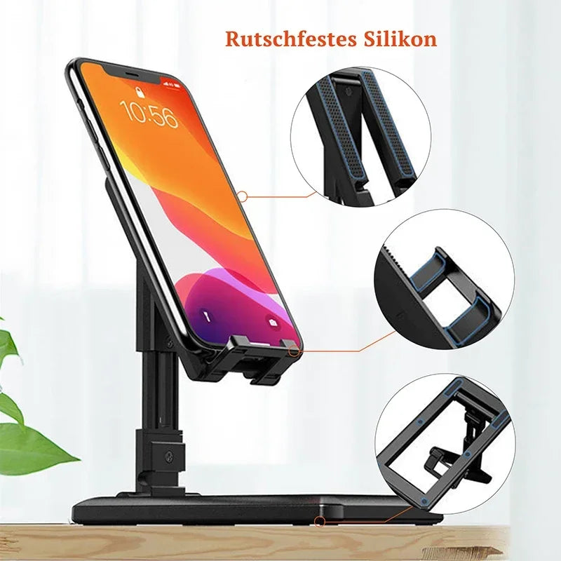 Phone Holder Stand Mobile Smartphone Support Tablet Stand for iPhone Desk Cell Phone Holder Stand Portable Mobile Holder Mount