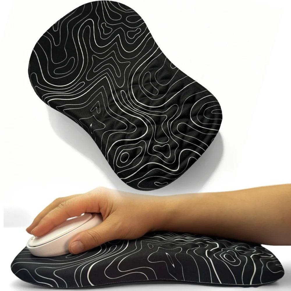 Ergonomic Wrist Rest Mouse Pad Comfortable Wrist Support Non Slip High Elastic Memory Cotton Mousepad For PC Laptop Computer