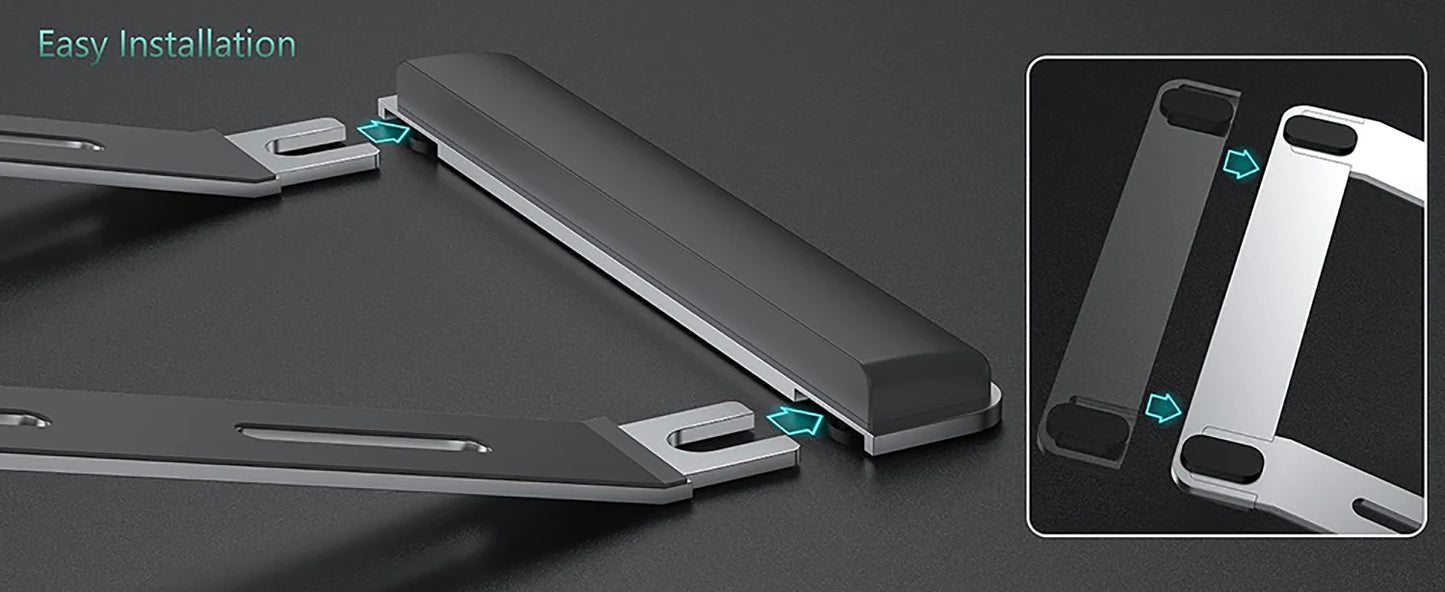 Ergonomic Laptop Stand Aluminum Alloy Laptop Stand Aluminum Portable Laptop Stand for Base with Wrist Pad