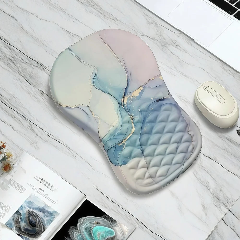 Ergonomic Wrist Rest Mouse Pad Comfortable Wrist Support Non Slip High Elastic Memory Cotton Mousepad For PC Laptop Computer