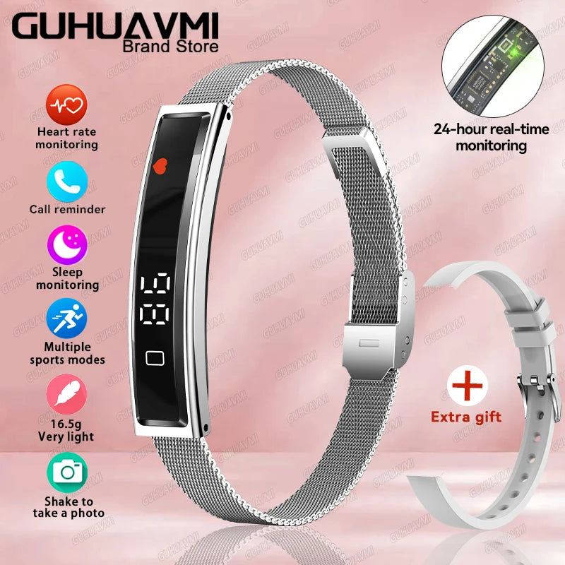 Brand New Smart Wearable Fitness tracker Women Heart rate Sleep Blood oxygen Pressure Monitoring Sports Pedometer Smart Bracelet