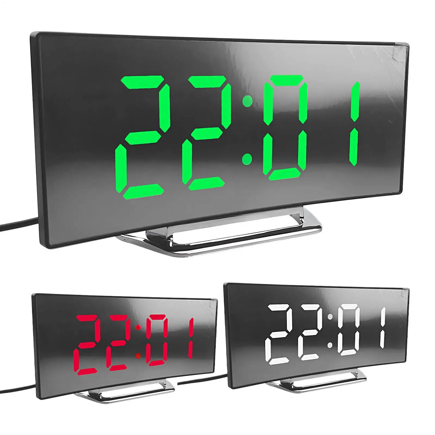 Digital Clock LED Display Digital Clock for Bedroom High-Brightness Time Management Tool Quiet for Boys Girls Teens Students