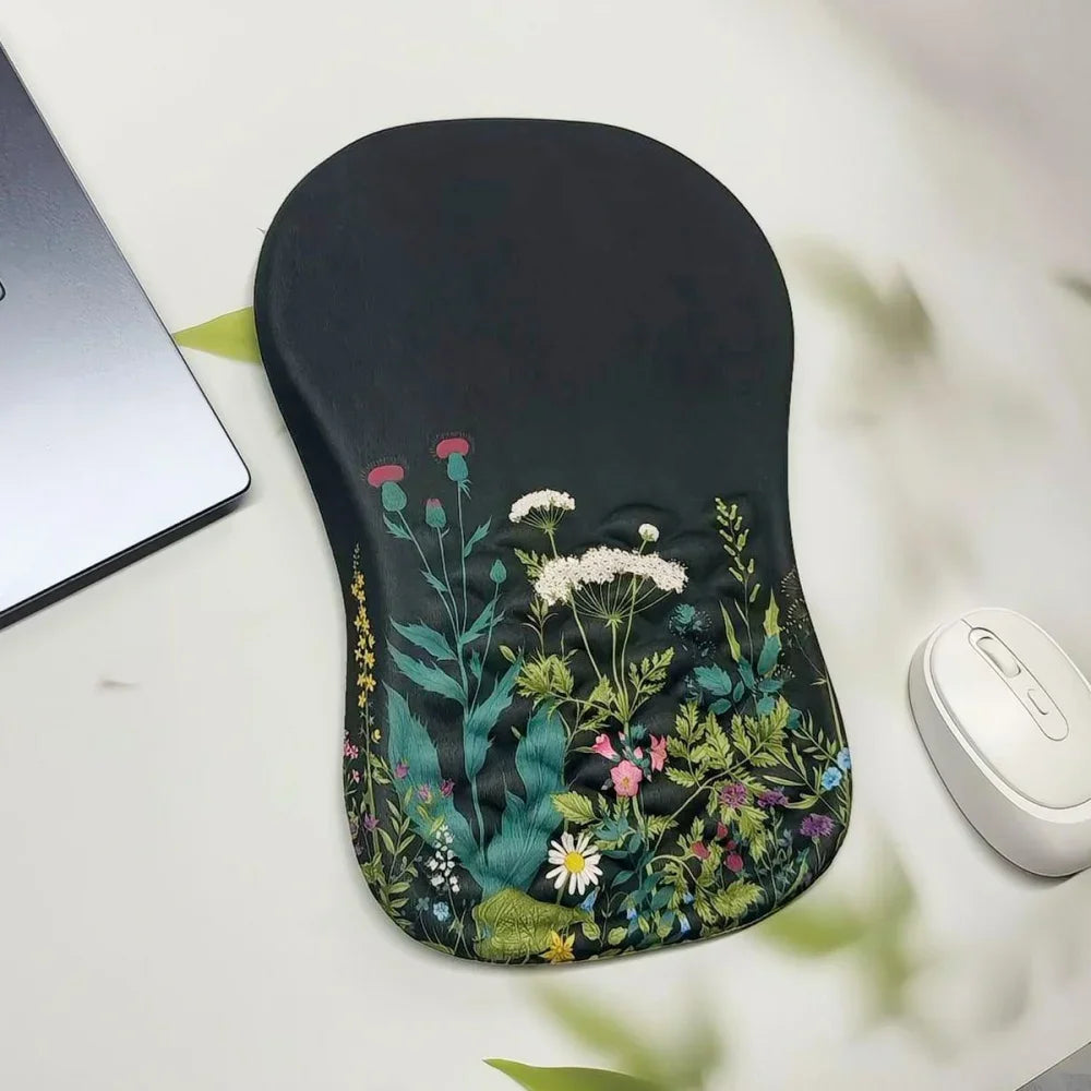 Ergonomic Wrist Rest Mouse Pad Comfortable Wrist Support Non Slip High Elastic Memory Cotton Mousepad For PC Laptop Computer