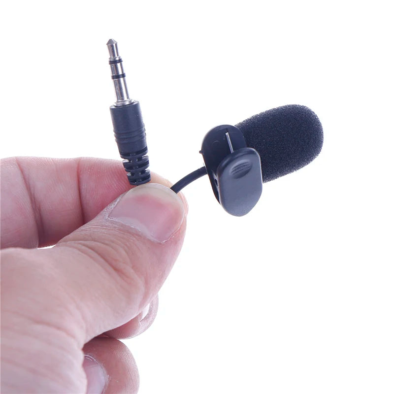 1Pcs PC Microphone With Clip 3.5mm Mini Studio Speech Mic Microphone Clip For PC Desktop Notebook 1.5M