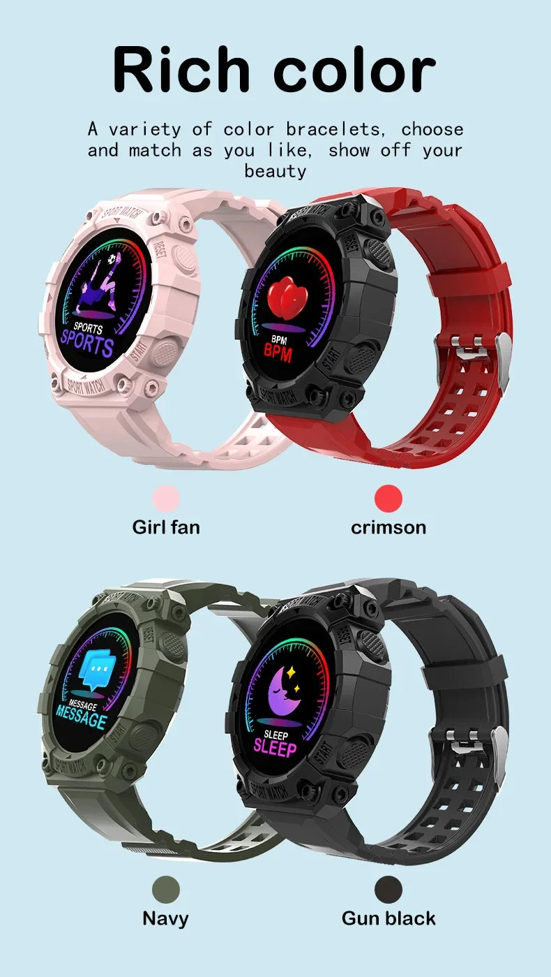 Android iOS Smart Watch FD68S: Touch Screen Fitness Bracelet for Men Women, Waterproof Bluetooth Sports Activity Tracker