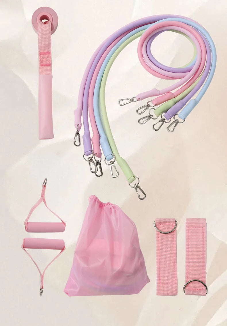 Ankle Straps Resistance Bands Set Fitness Workout Exercise Equipment Ankle Pink Yoga Elastic Fitness Band For Gym Man Woman