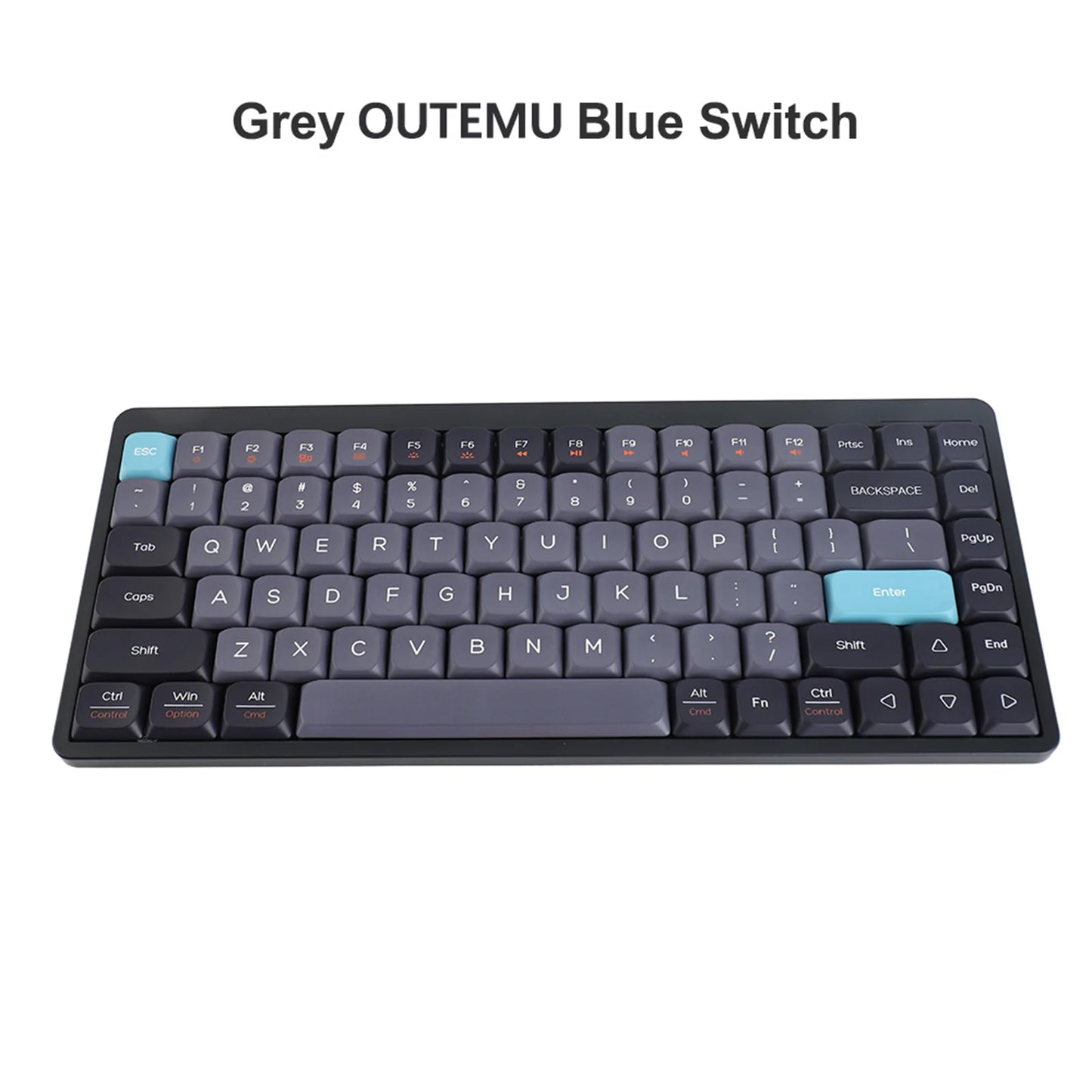 Wireless Mechanical Keyboard 84 Keys 2.4G+BT5.0+Type C 3 Connections 75% Low Profile Layout Keyboards RGB Light Effect