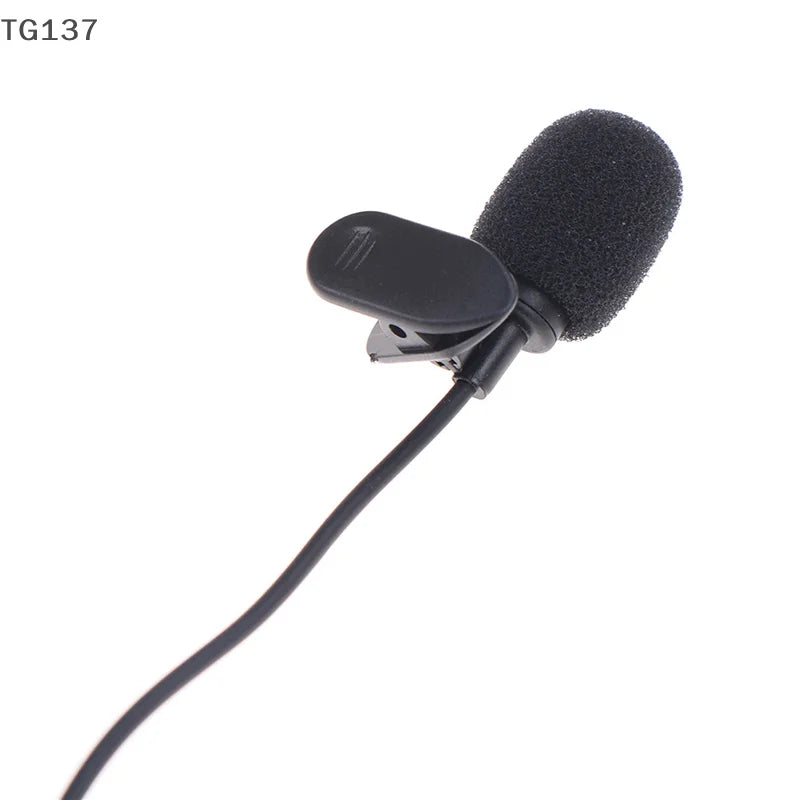 1Pcs PC Microphone With Clip 3.5mm Mini Studio Speech Mic Microphone Clip For PC Desktop Notebook 1.5M