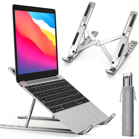 Laptop stand, seven adjustable levels, foldable laptop desktop heightening and cooling tablet support stand