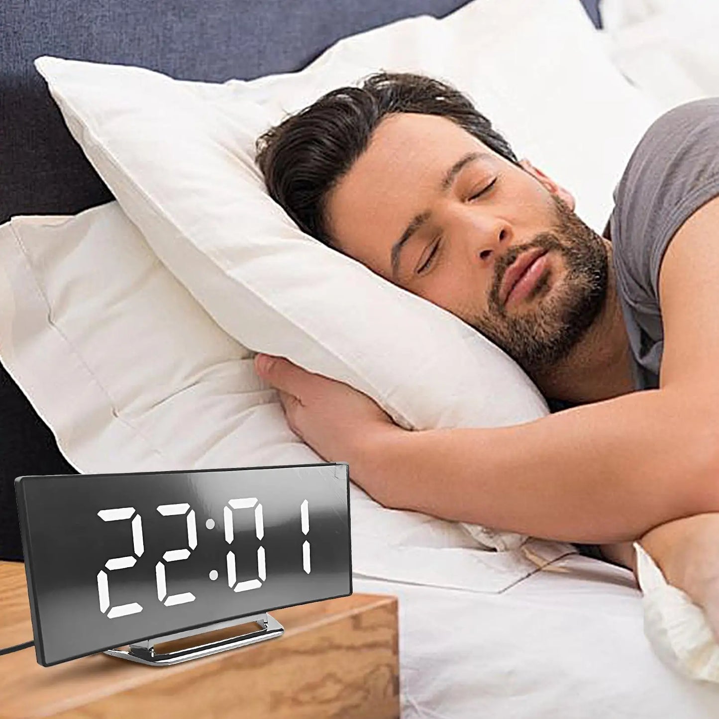 Digital Clock LED Display Digital Clock for Bedroom High-Brightness Time Management Tool Quiet for Boys Girls Teens Students