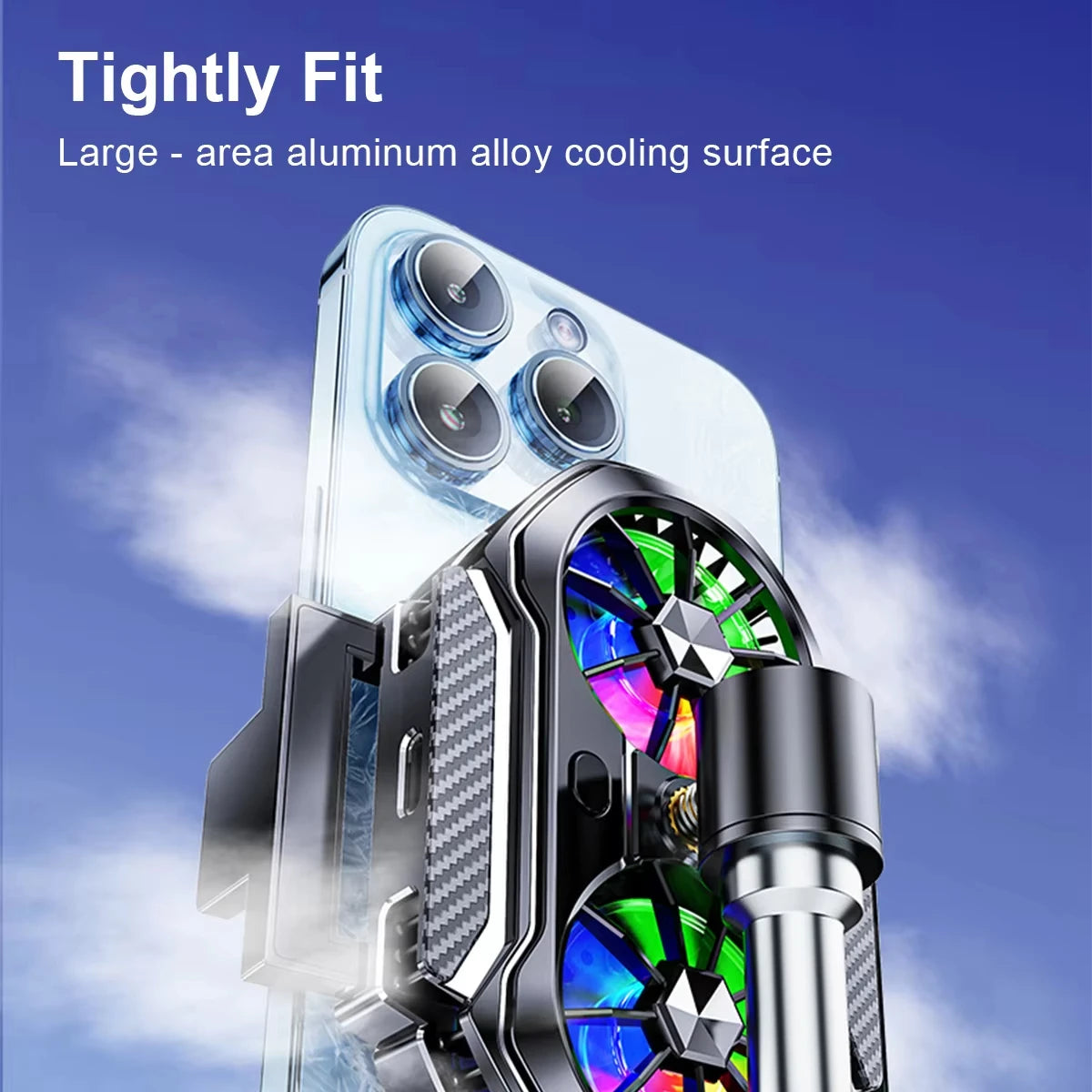 Mobile Phone Cooler Silent Semiconductor Dual Fan Cooling Phone Heating Outdoor Live Streaming Mobile Gaming E-Sports Cooling