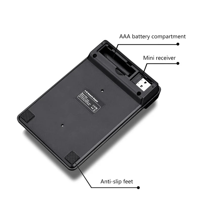 Wireless Digital Keypad With Mechanical Feel 19 Keys 2.4G Mini Keyboard Waterproof Ergonomic Multi System Compatibility Keyboard