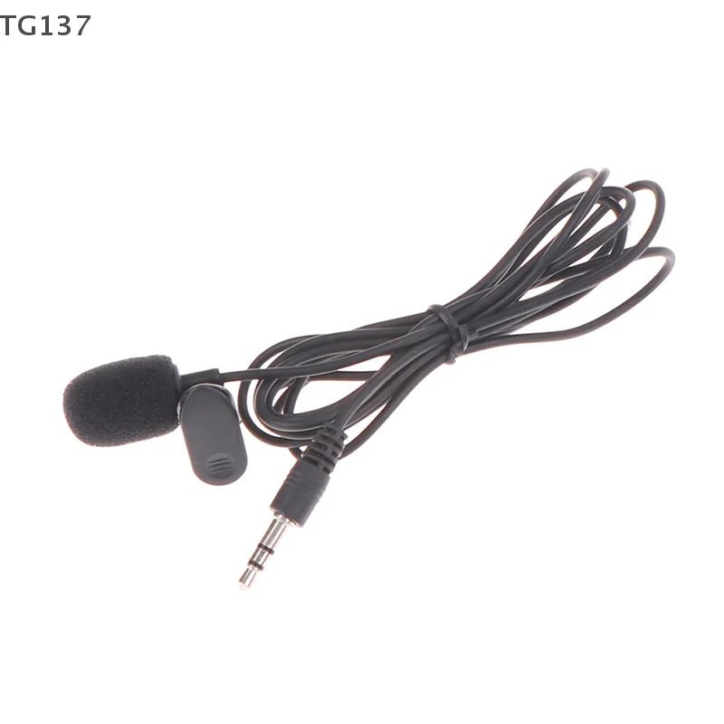 1Pcs PC Microphone With Clip 3.5mm Mini Studio Speech Mic Microphone Clip For PC Desktop Notebook 1.5M