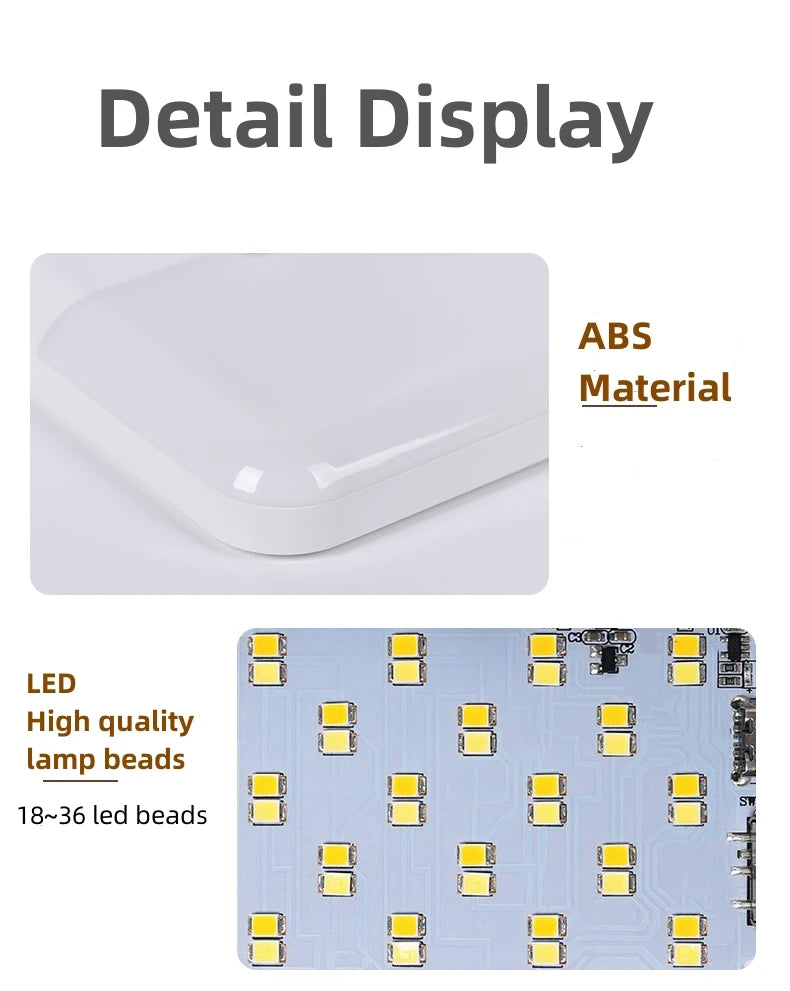 Motion Sensor Led Light Usb Charging Square Lamp for Bedroom Kitchen Stair Hallway Wardrobe Cupboard Lighting