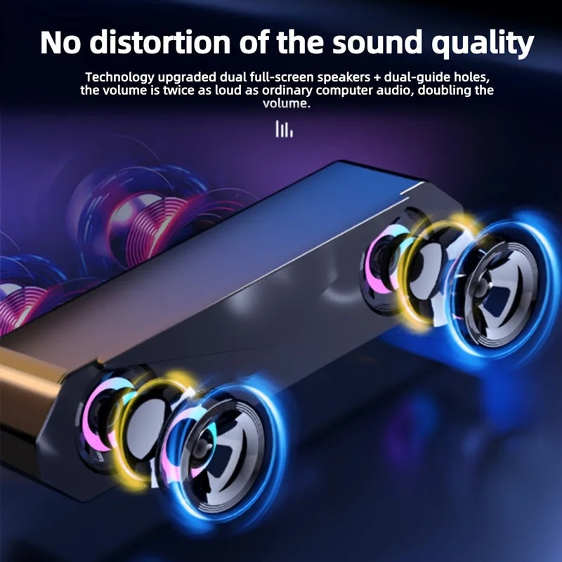 Bluetooth Speaker USB Wired Speaker Computer Soundbar Stereo Surround Subwoofer for Pc Laptop Theater Surround Audio System