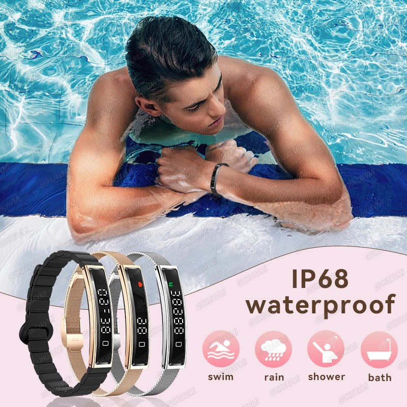 Brand New Smart Wearable Fitness tracker Women Heart rate Sleep Blood oxygen Pressure Monitoring Sports Pedometer Smart Bracelet