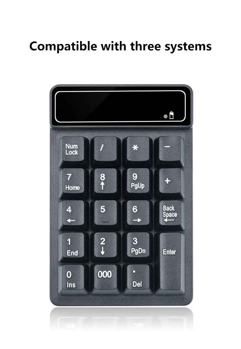 Wireless Digital Keypad With Mechanical Feel 19 Keys 2.4G Mini Keyboard Waterproof Ergonomic Multi System Compatibility Keyboard