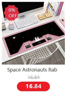 Mouse Pad Cute Round Natural Rubber 22cm Non-slip Bottom Soft Cartoon Animation Computer Desk Pad Protection Mouse Sensitivity