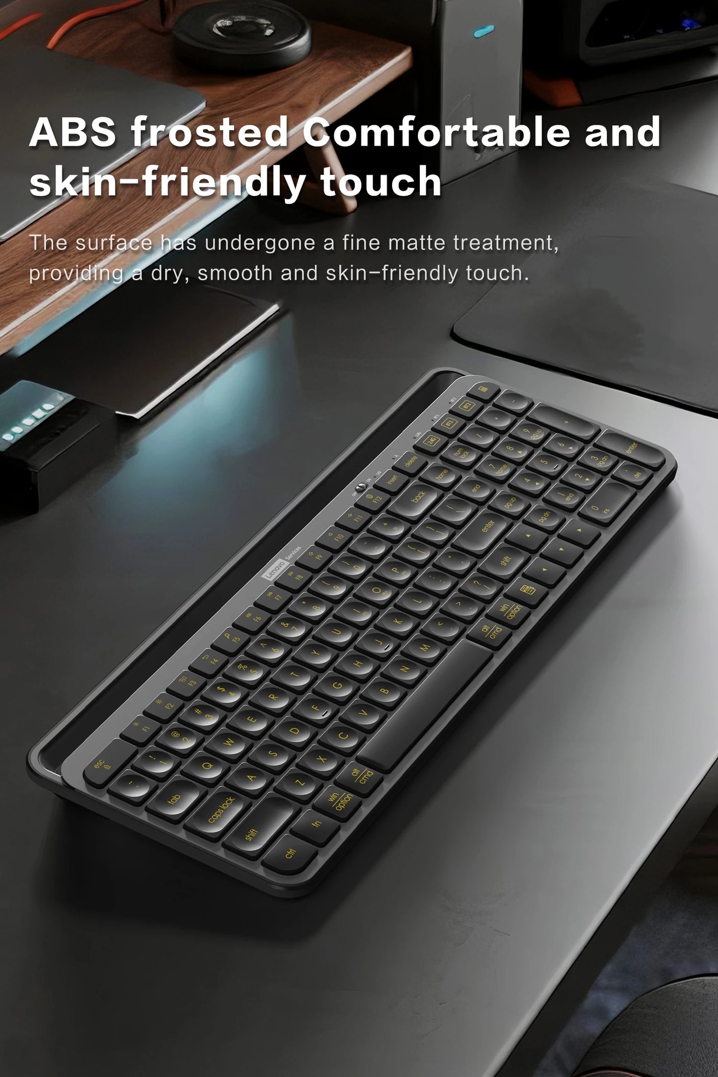 Wireless Gaming Keyboard Full-Sized 105 Key Silent 2.4GHz&Bluetooth Connection Multimedia Keys Compatible with PC Laptop Desktop