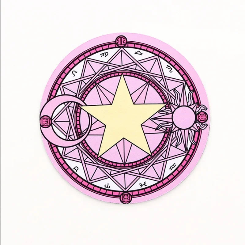 Mouse Pad Cute Round Natural Rubber 22cm Non-slip Bottom Soft Cartoon Animation Computer Desk Pad Protection Mouse Sensitivity