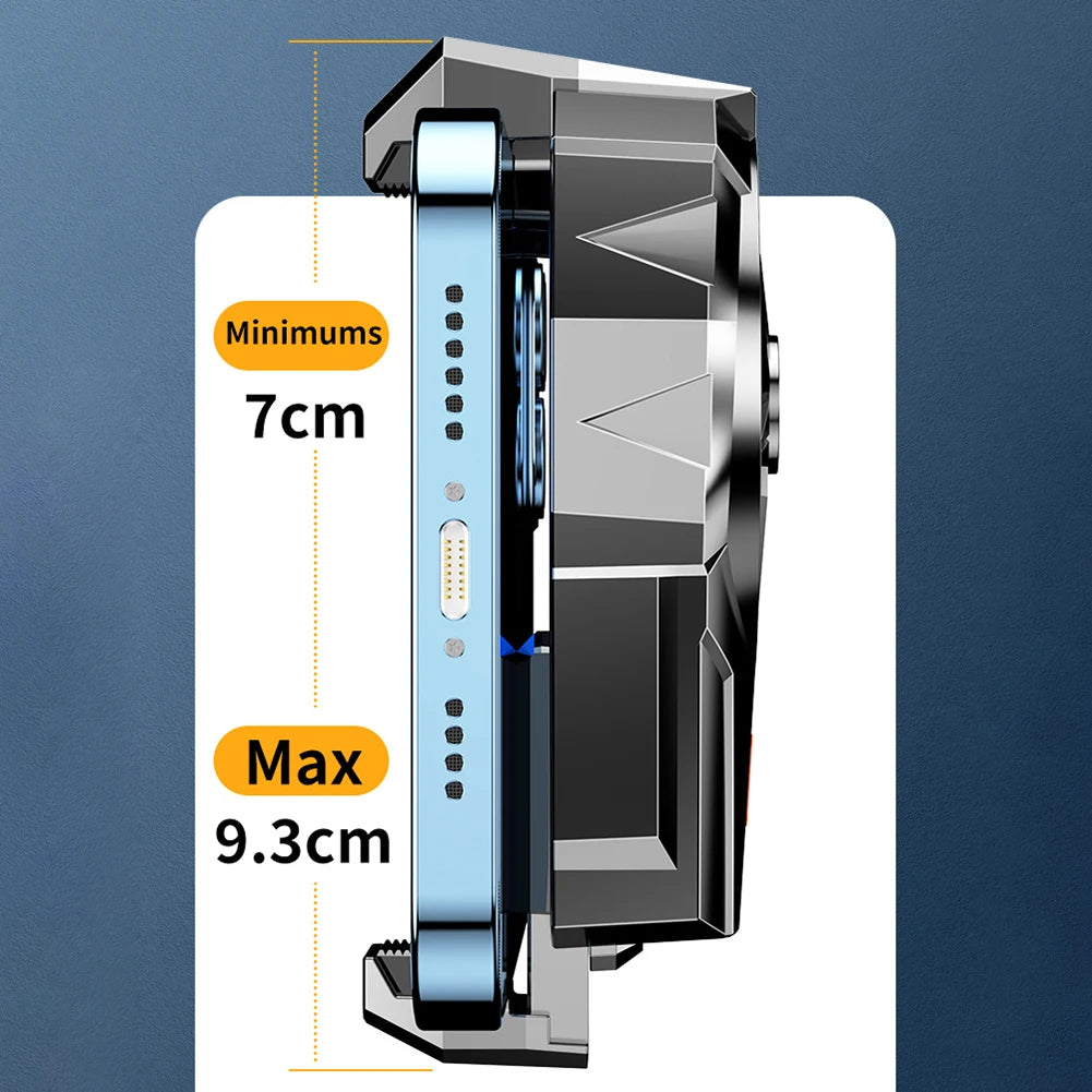 X52 Cooling Fans Mobile Phone Game Cooler System Rechargeable Battery Silent Cooler Three Speed Adjustable Fans Gaming Radiator