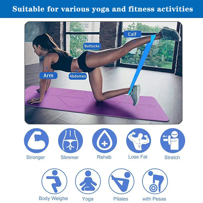 Fitness Elastic Resistance Bands Exercise Bands for Home Fitness  Stretching Strength Training Elastic Workout Bands for Women M