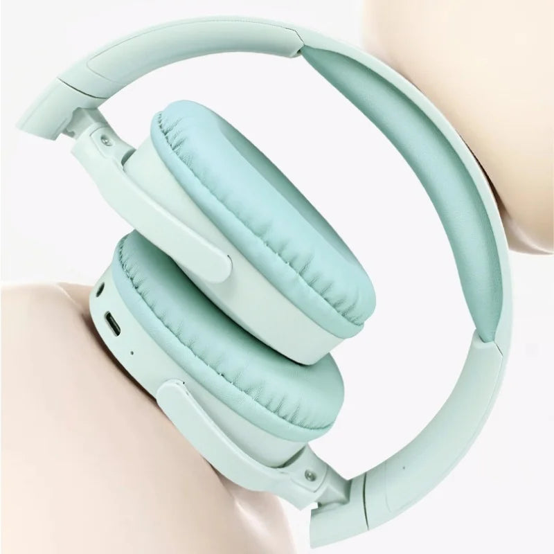 Fashionable Bluetooth wireless headphones, over-ear, deep bass, sports stereo, high fidelity, long battery life, universal