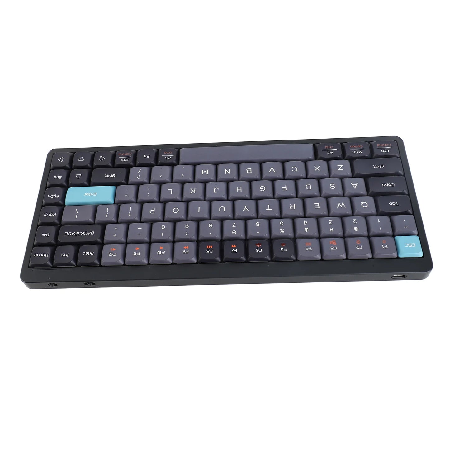 Wireless Mechanical Keyboard 84 Keys 2.4G+BT5.0+Type C 3 Connections 75% Low Profile Layout Keyboards RGB Light Effect
