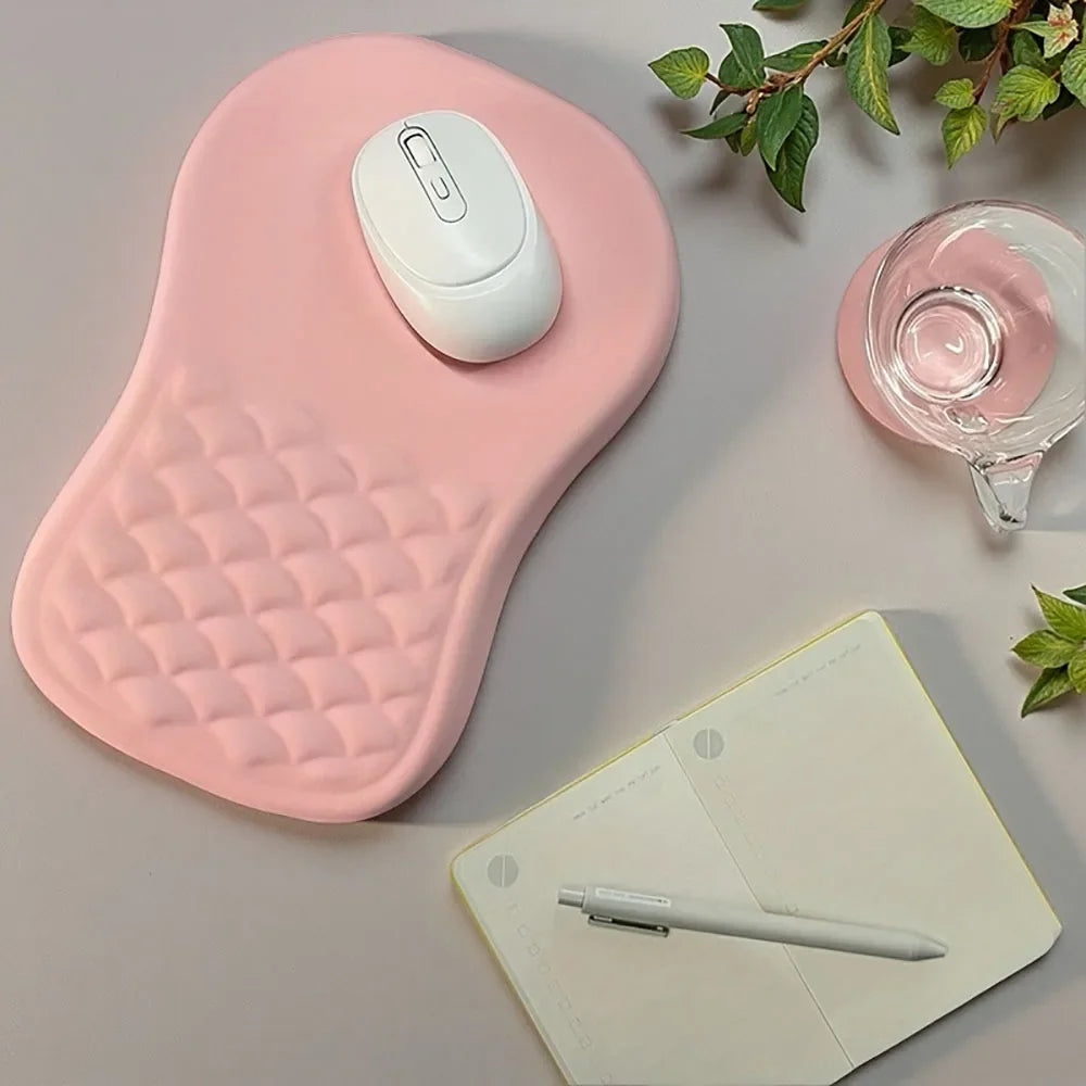 Ergonomic Wrist Rest Mouse Pad Comfortable Wrist Support Non Slip High Elastic Memory Cotton Mousepad For PC Laptop Computer