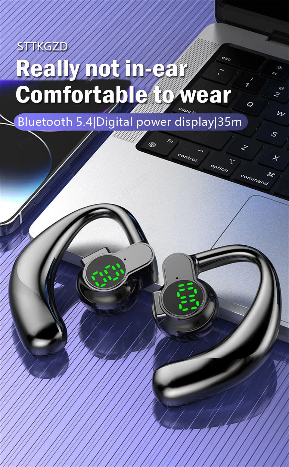 Wireless Bluetooth Headphones Full Open Headset Air Conduction Ear Hook Earphones Handsfree Noise Canceling Audifonos Sports