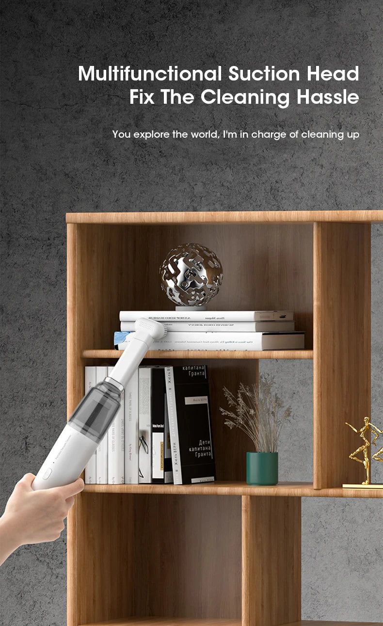 Mini Wireless Vacuum Cleaner Multifunctional Car Vacuum Cleaner Portable and Powerful Cleaning Tool for Home Car Vacuum Cleaning