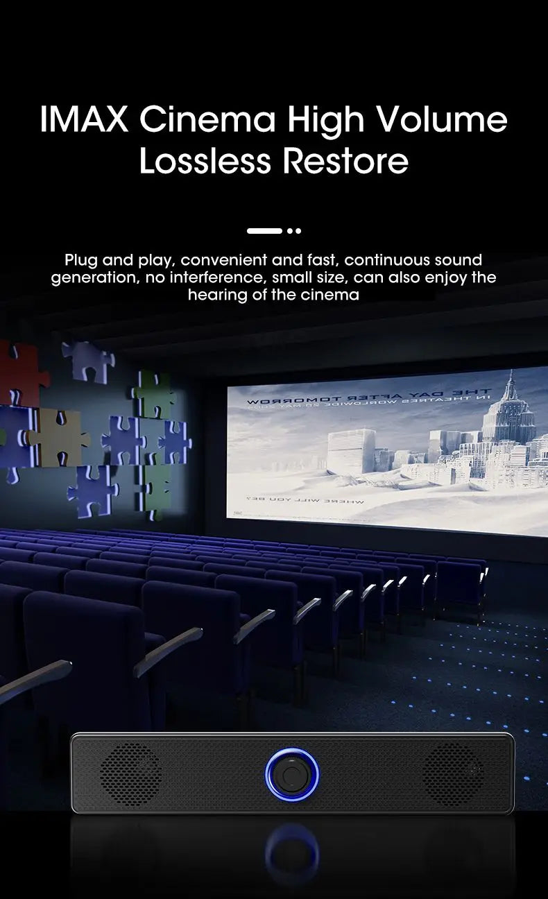 Bluetooth Computer Speakers Wired Surround Sound Bar Stereo Subwoofer Soundbar for Desktop Laptop PC Mini Home Theater System