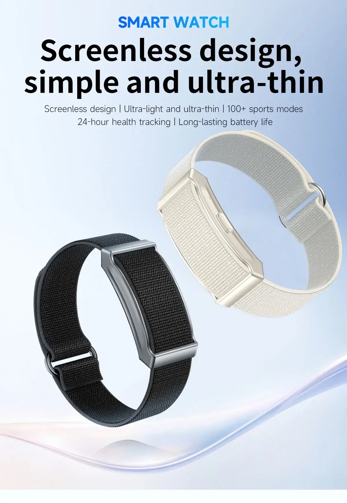 2026 Smart Wristband Wearable Fitness Multi-Sport All-Day Automatic Continuous Monitoring Health Data Improve Sleep Smartwatch
