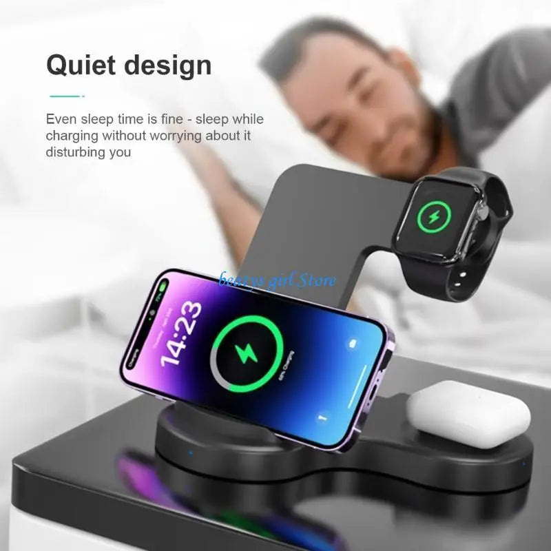 C7AB General Wireless Charging Dock Adjustable Charging Dock multifunction Wireless Charging Stand Compact Wireless Charging