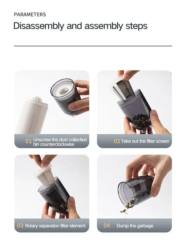 Vacuum Cleaner Mini Car Cleaning Powerful Suction Handheld Car Vacuum Cleaner Rechargeable for Car and Home Auto Vacuum Cleaner