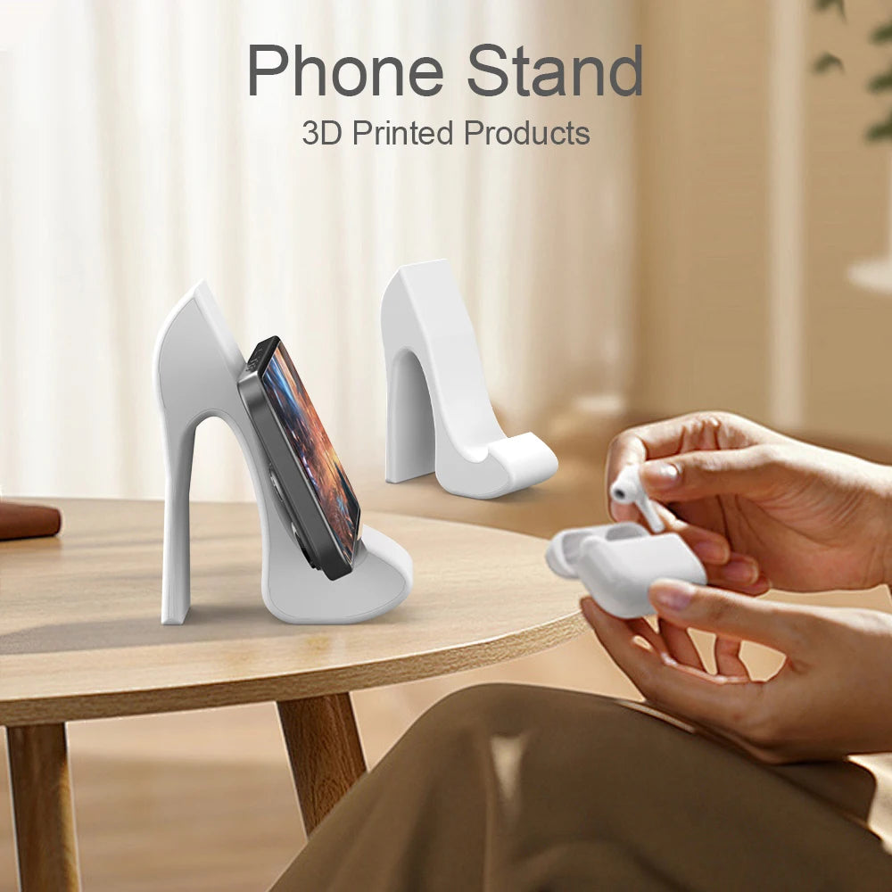 High-heel phone stand - Plastic - Durable and unbreakable. Three colors suitable for desktop, office, etc