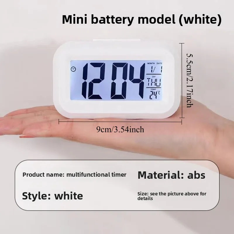 Digital Led Clock Alarm Clock Digital Clock With Bright Screen Snooze Function Calendar Display For Bedroom Home Offices Desk