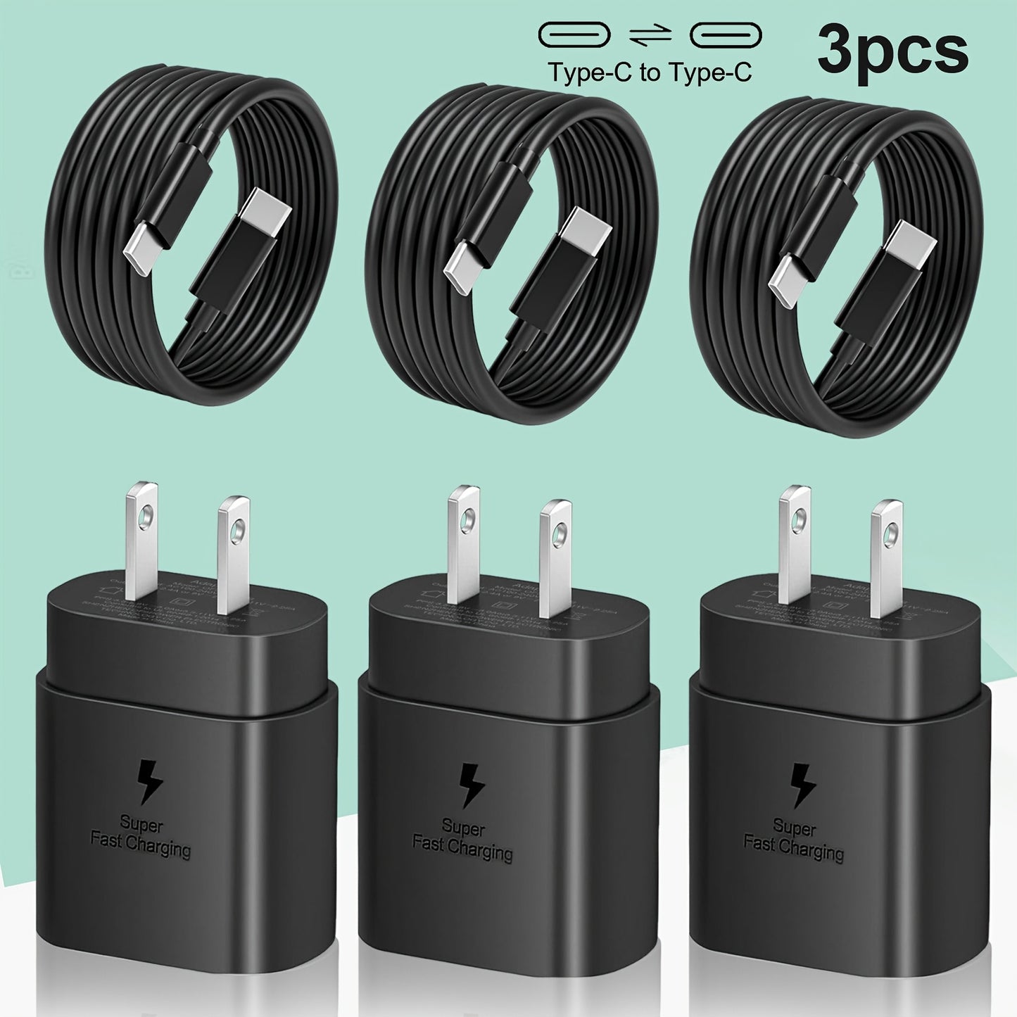 for Fast Charger Type C, Type C Wall Charger  4ft Cable Fast Charging  Galaxy S23 Ultra/S23/S23+/S22/S22 Ultra/S22+/S21 Ultra/S20 Ultra/Note 20/Note 10/Z Fold 3