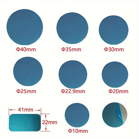 10pcs Magnetic Phone Mount Discs - Durable Iron Plates for Car & Phone Holders, Assorted Sizes (40mm/35mm/30mm/25mm/20mm)