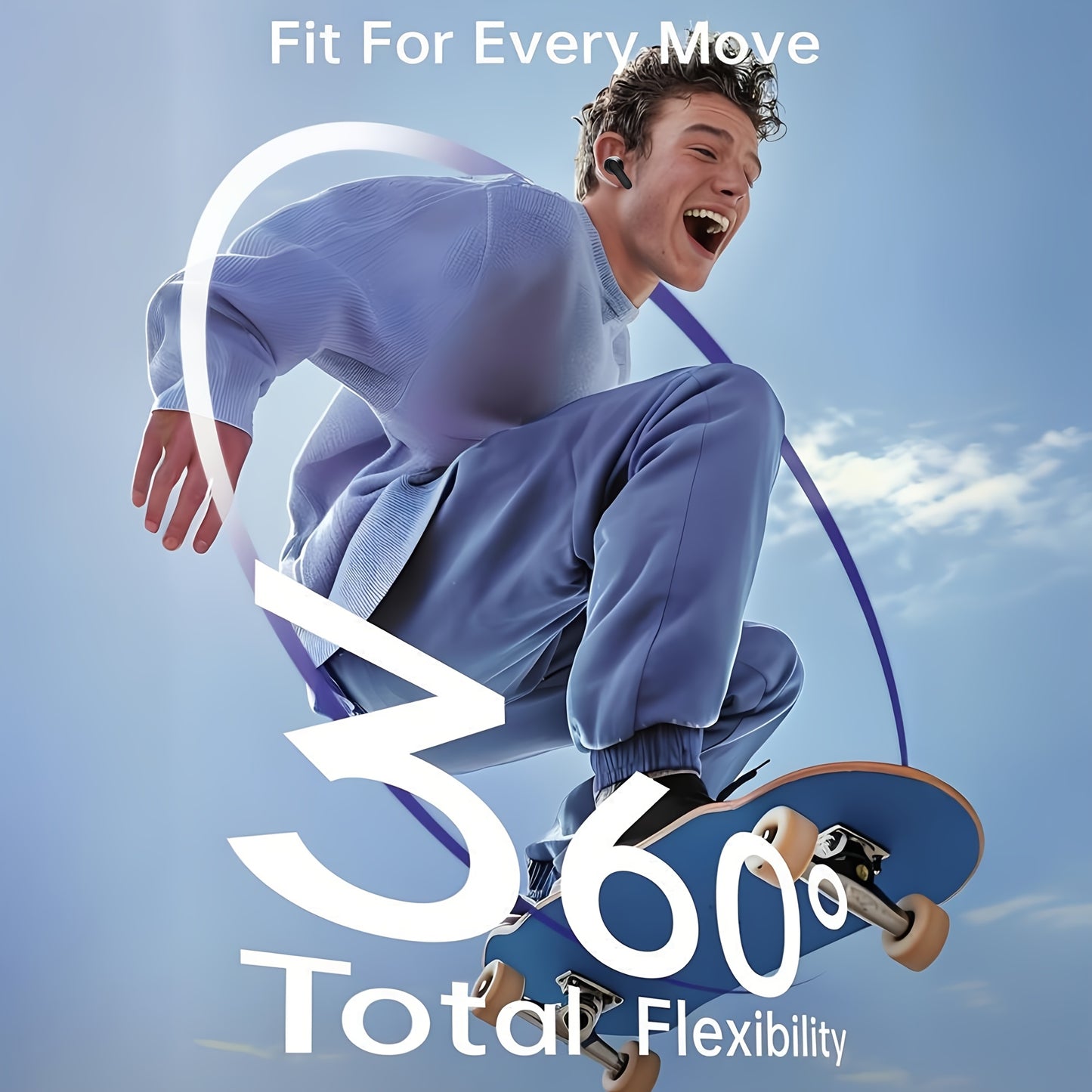 [Smart Bluetooth Headphones] AI Translation Smart Bluetooth Headphones | 4 Mic ENC Noise-cancelling TWS Earbuds, 140+ Languages Real-time Translation, 550mAh Ultra Long Standby, Music Playback, Mobile Phones & Conference Brie