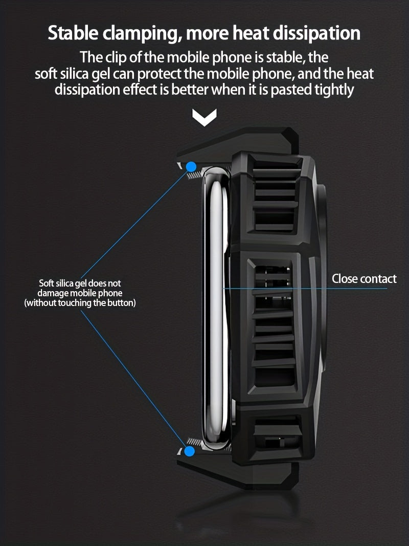 USLION Universal Cool Heat Sink Mobile Phone Cooler Phone Cooling Fan Case DL05 Digital Radiator Portable Phone Cooling Mute Fan