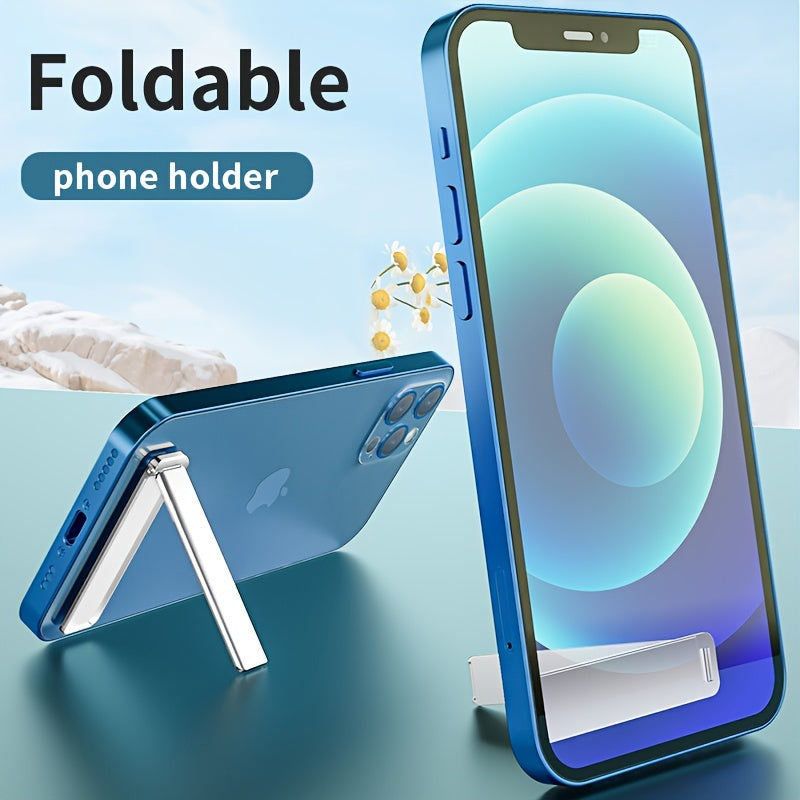 Two Packs Of Ultra-thin, Portable, High-strength Zinc Alloy Golden Phone Stands With High Stickiness. Adjust To Horizontal And Vertical Positions, Freeing Your Hands For Video Calls And Watching Movies, Suitable For Phones Wi