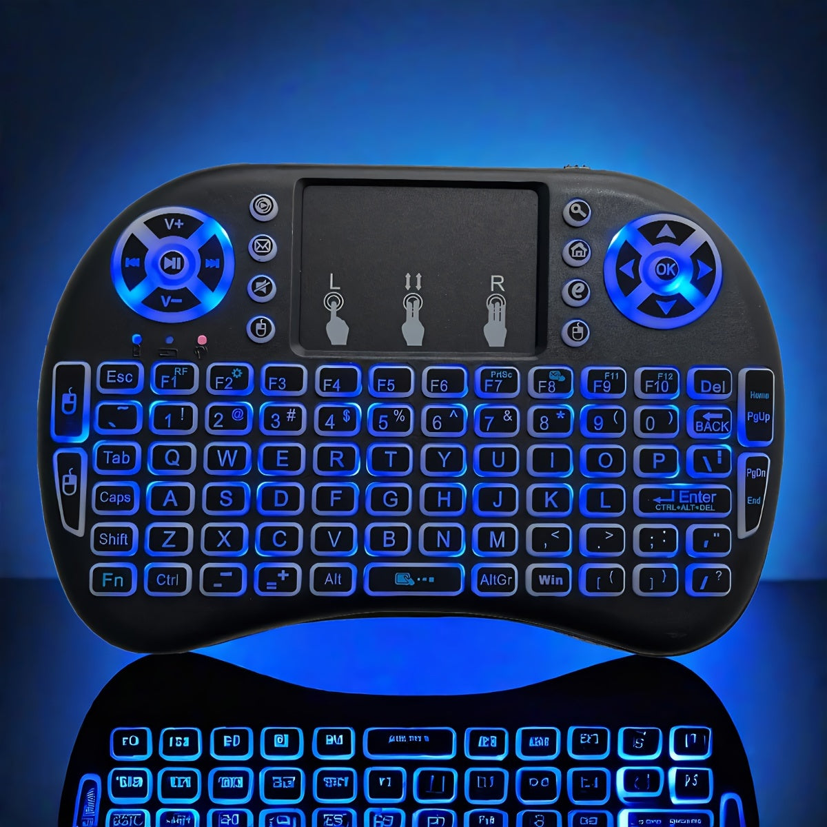 Mini Keyboard Touchpad Mouse, Portable 2.4Ghz Mini Wireless Keyboard With Touchpad Work For IPad, PC, Android TV Box, Smart TV, Tablet And Windows OS