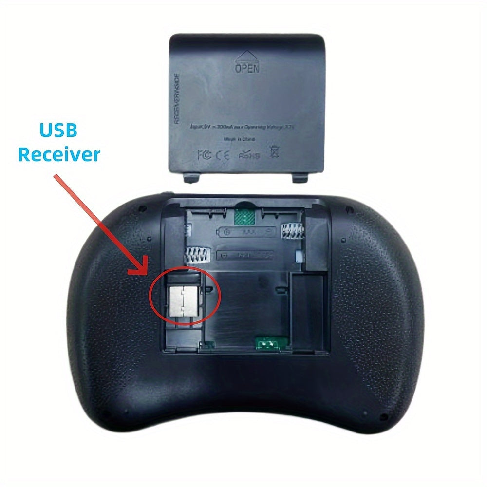 W WUDUNG I8 Mini Wireless Keyboard with Air Mouse & Touchpad - 2.4G Handheld Remote, English Layout, 7-Color Backlit for Android TV Box & PC