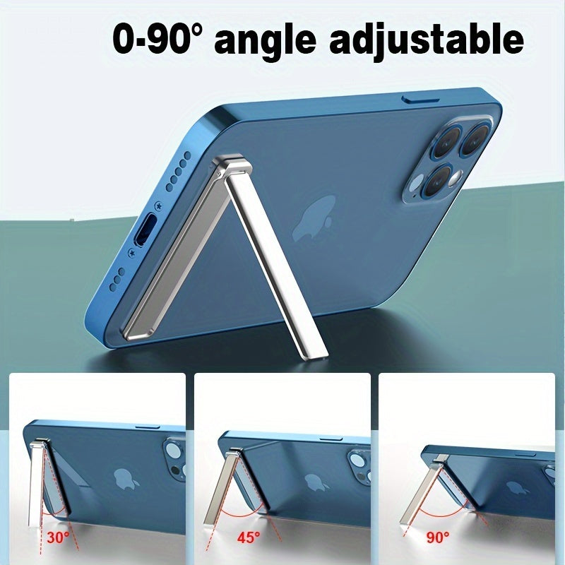 Two Packs Of Ultra-thin, Portable, High-strength Zinc Alloy Golden Phone Stands With High Stickiness. Adjust To Horizontal And Vertical Positions, Freeing Your Hands For Video Calls And Watching Movies, Suitable For Phones Wi