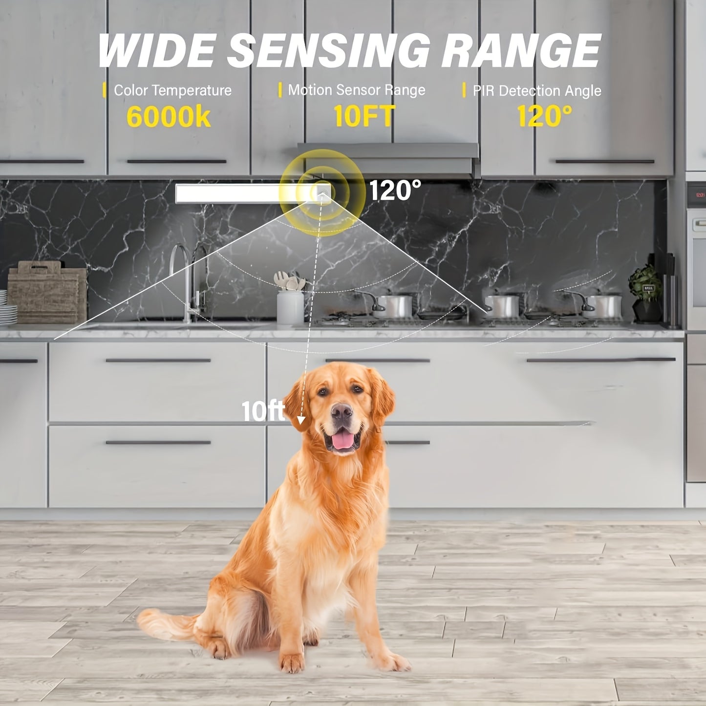 [LED Motion Sensor Lights] 2/4pcs LED Motion Sensor Under Cabinet Lights - 3 Color Temperatures Wireless USB Rechargeable Night Light - Indoor Closet Lights, Stick-On Anywhere Magnetic Under-Counter Light Fixtures