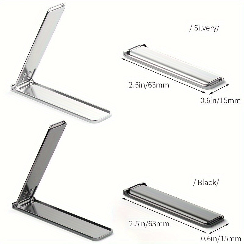 Two Packs Of Ultra-thin, Portable, High-strength Zinc Alloy Golden Phone Stands With High Stickiness. Adjust To Horizontal And Vertical Positions, Freeing Your Hands For Video Calls And Watching Movies, Suitable For Phones Wi