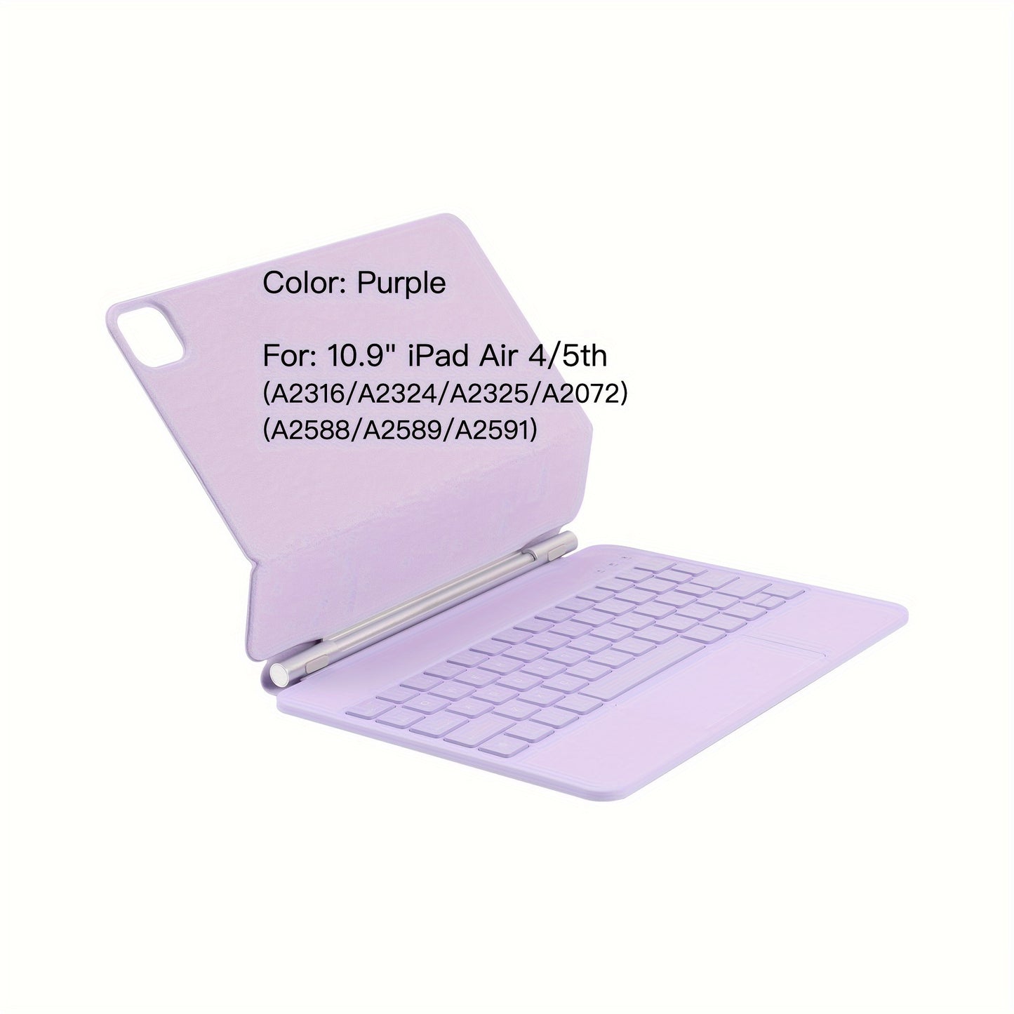 DVWDVW 7-Color Backlit For IPAD Keyboard Case, PU Leather, Magic Magnetic Stand Keyboard For IPad Pro 2024 (M4) With Multi-Touch Trackpad, Floating Design, 7 Colors Backlit, Wireless Keyboard Case