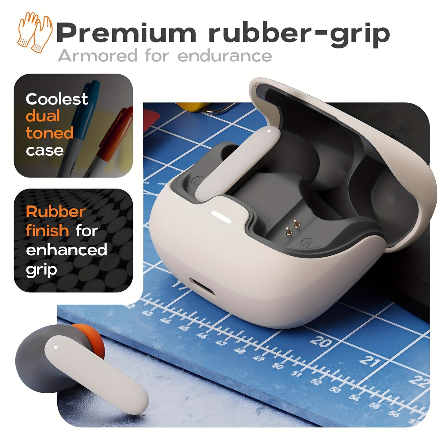 [Smart Bluetooth Headphones] AI Translation Smart Bluetooth Headphones | 4 Mic ENC Noise-cancelling TWS Earbuds, 140+ Languages Real-time Translation, 550mAh Ultra Long Standby, Music Playback, Mobile Phones & Conference Brie